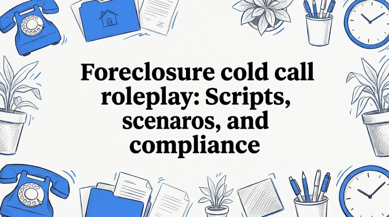 Foreclosure cold call roleplay: Scripts, scenarios, and compliance