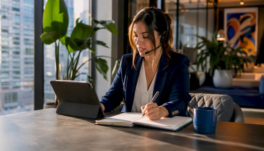 Real estate agent analyzing deal red flags on call