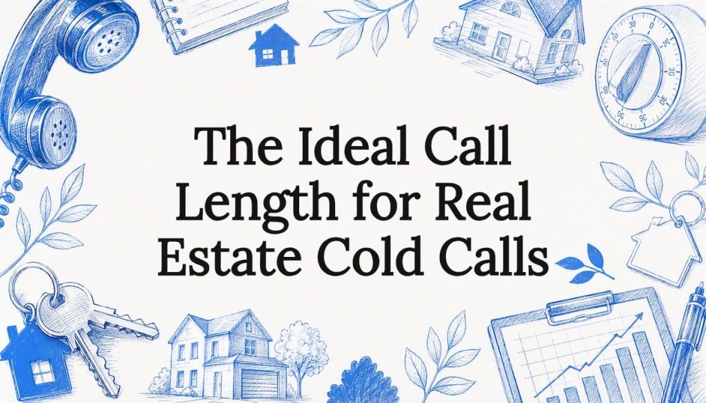 Decorative title card illustration for cold calling article