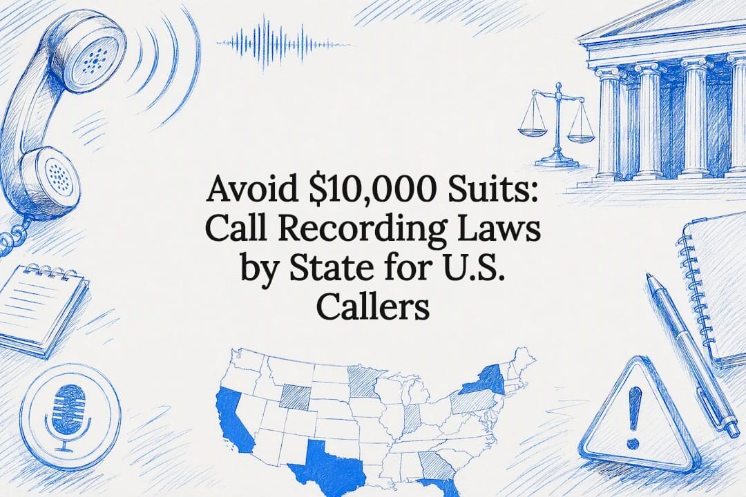 Avoid $10,000 Suits: Call Recording Laws by State for U.S. Callers