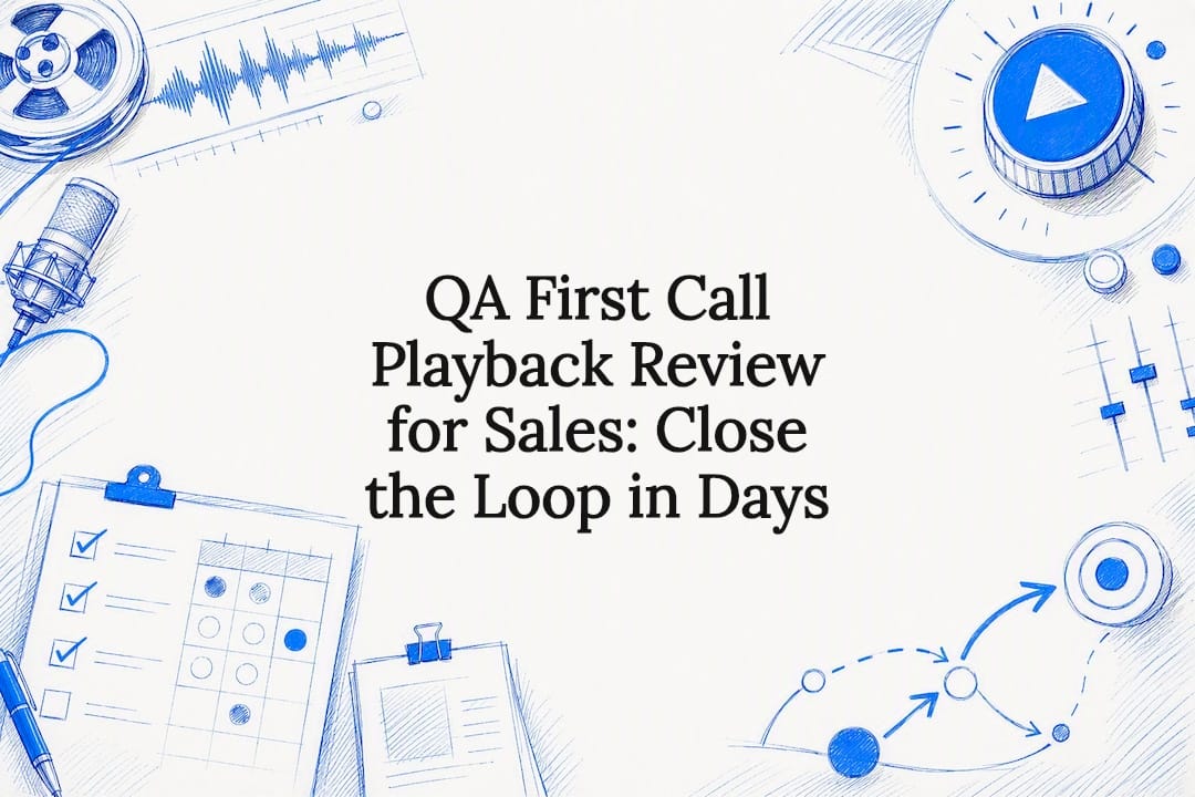 QA First Call Playback Review for Sales: Close the Loop in Days