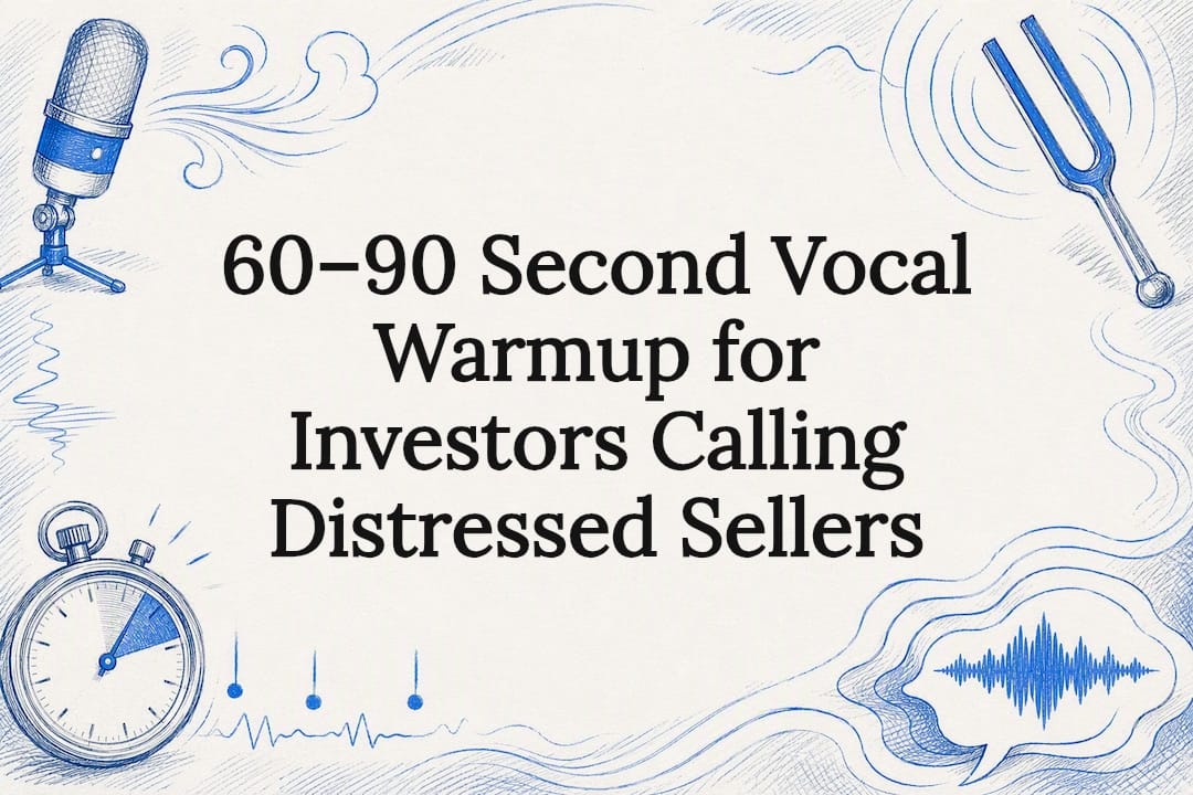 60–90 Second Vocal Warmup for Investors Calling Distressed Sellers