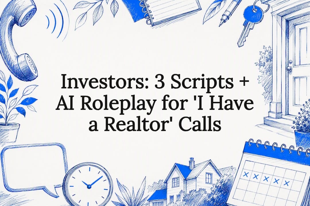 Investors: 3 Scripts + AI Roleplay for ‘I Have a Realtor’ Calls