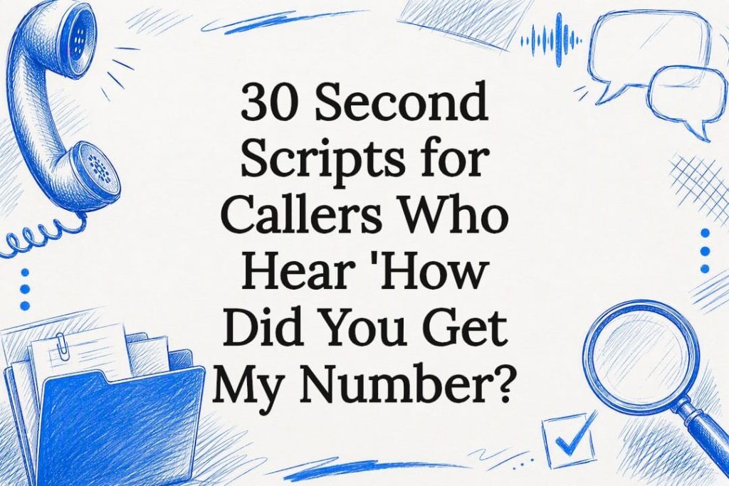 Decorative caller objection title card
