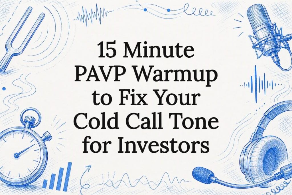 Decorative cold call warmup title card