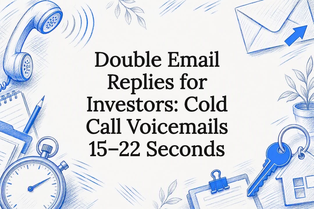 Double Email Replies for Investors: Cold Call Voicemails 15–22 Seconds
