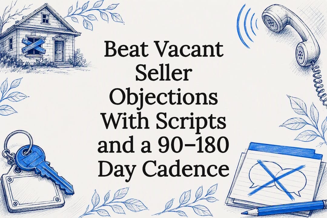 Beat Vacant Seller Objections With Scripts and a 90–180 Day Cadence