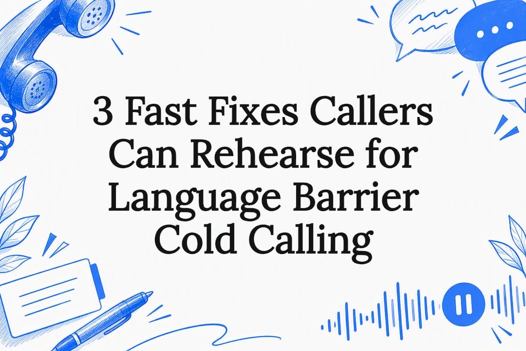 3 Fast Fixes Callers Can Rehearse for Language Barrier Cold Calling