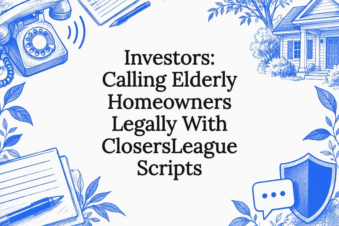 Investors: Calling Elderly Homeowners Legally With ClosersLeague Scripts