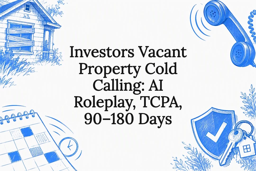 Investors Vacant Property Cold Calling: AI Roleplay, TCPA, 90–180 Days