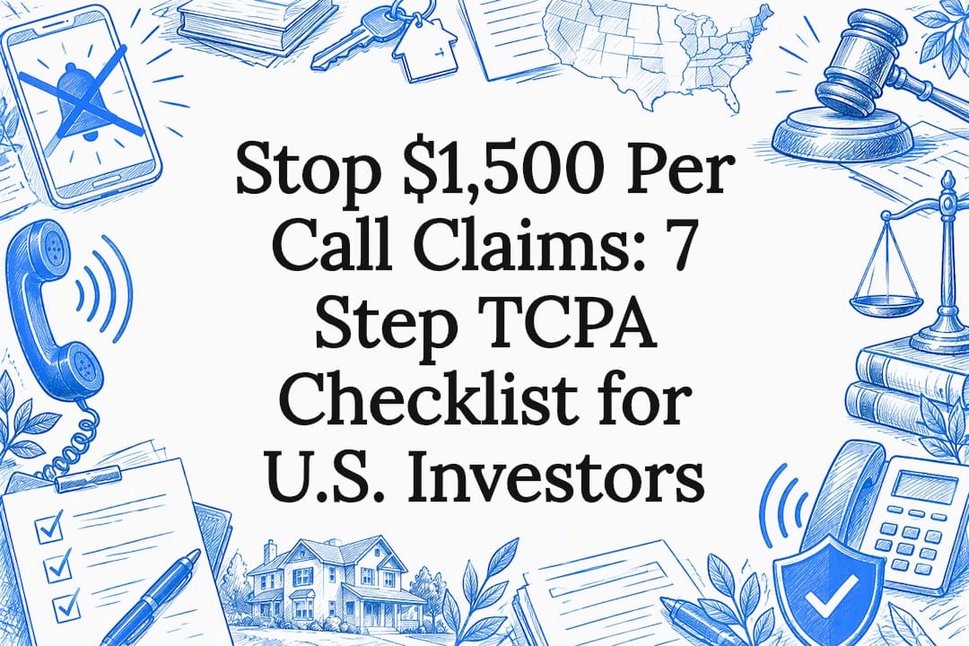 Stop $1,500 Per Call Claims: 7 Step TCPA Checklist for U.S. Investors