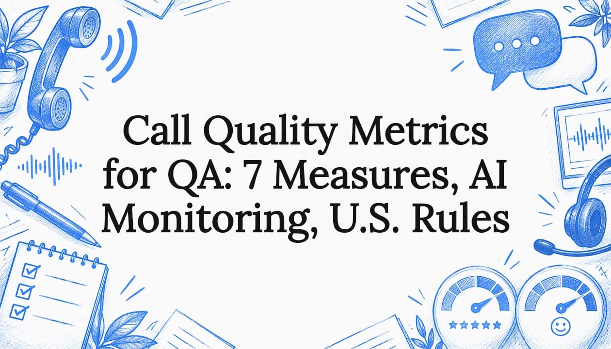 Call Quality Metrics for QA: 7 Measures, AI Monitoring, U.S. Rules