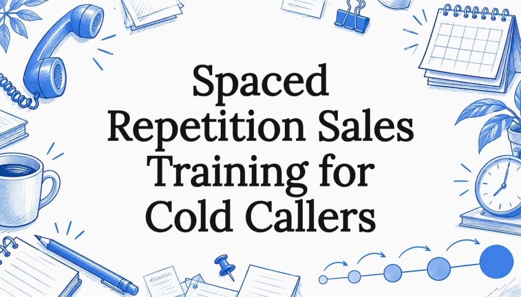 Hand-drawn sales training title card