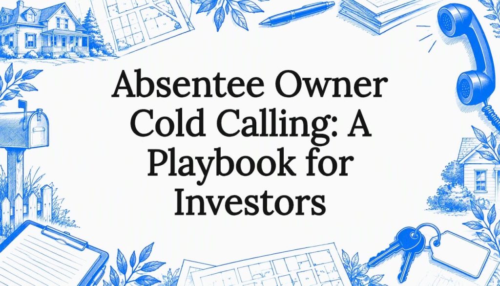 Title card framed by property and calling sketches